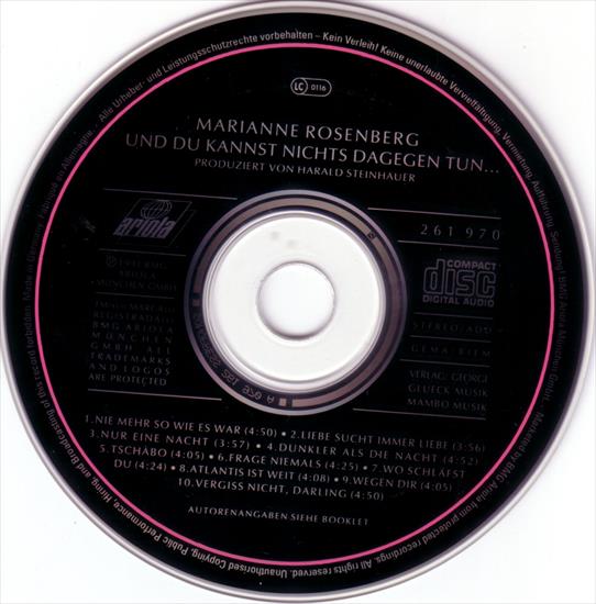 Cover - Marianne Rosenberg - Und du kannst nichts dagegen tun - CD.jpg