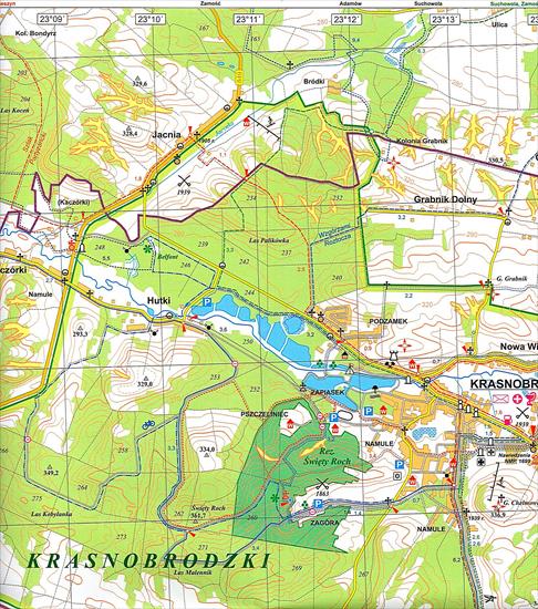Lubelskie  Roztocze i Polesie  Roztocze  Krasnobród - mapa 2.jpg