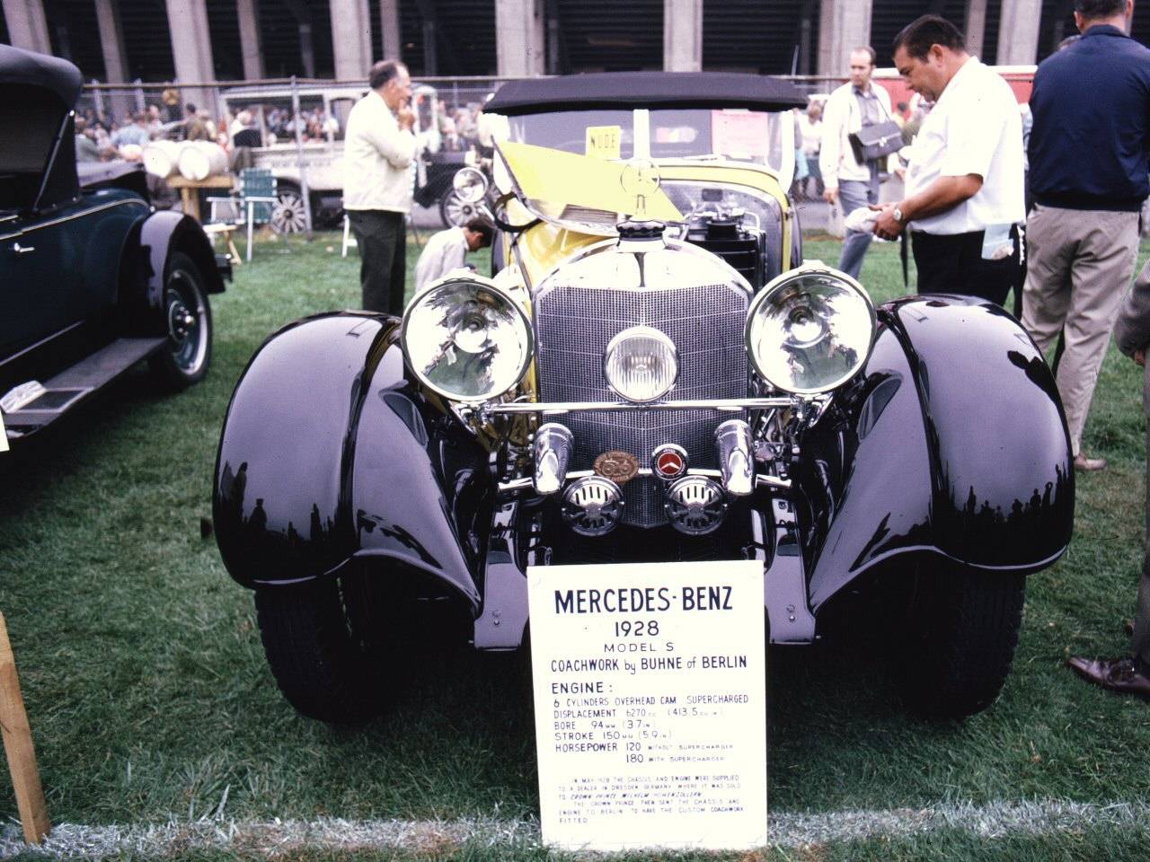 Stare samochody - 1928 Mercedes-Benz Model S Roadster by Buhne of Berlin Yellow  Black 2.jpg