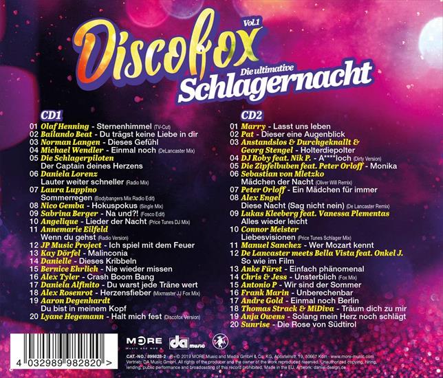 2019 - VA - Discofox - Die ultimative Schlagernacht Vol. 1 320 - Back.jpg