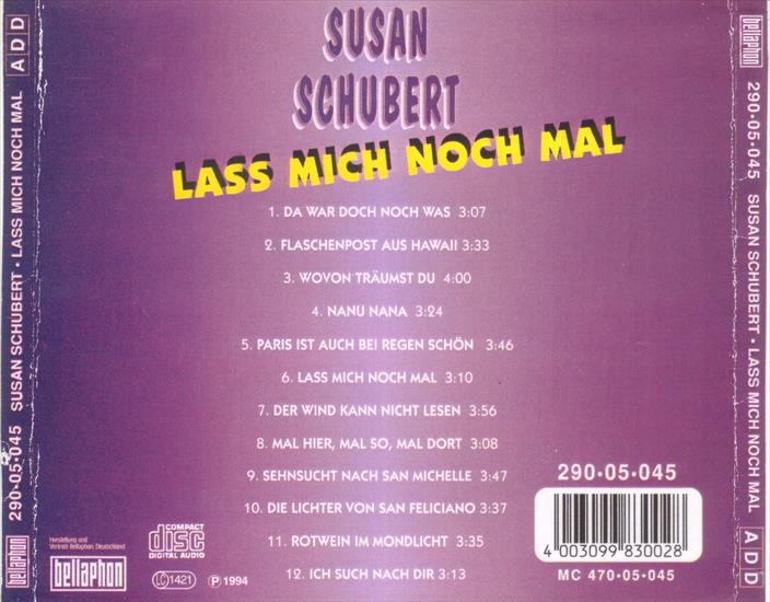 Susan Schubert 1994 - Lass Mich Noch Mal - Back.jpg